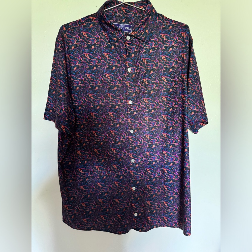 USA palms men’s button up shirt Size L